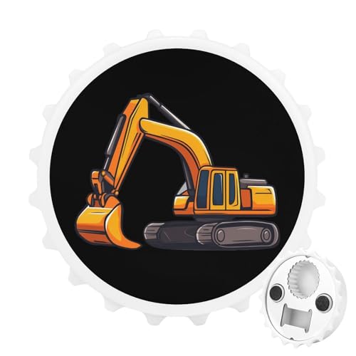 Kühlschrankmagnete mit Baustellen-LKW-Fahrmotiv, rund, magnetisch, lustiger Flaschenöffner für Zuhause, Küche, Büro, Weiß Kühlschrankmagnete mit Baustellen-LKW-Fahrmotiv, rund, magnetisch, lustiger Flaschenöffner für Zuhause, Küche, Büro, Weiß von Anceky
