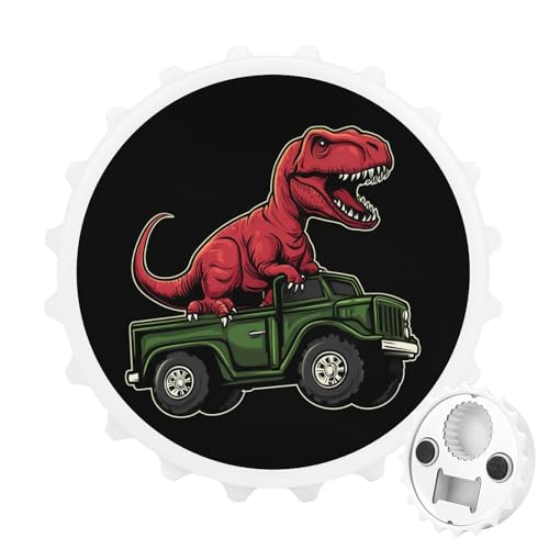 Kühlschrankmagnete mit Dinosaurier-Truck-Motiv, rund, magnetisch, lustiger Flaschenöffner für Zuhause, Küche, Büro, Weiß Kühlschrankmagnete mit Dinosaurier-Truck-Motiv, rund, magnetisch, lustiger Flaschenöffner für Zuhause, Küche, Büro, Weiß von Anceky