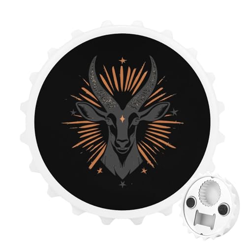 Kühlschrankmagnete mit Eland-Antilope, rund, magnetisch, lustiger Flaschenöffner für Zuhause, Küche, Büro, Weiß Kühlschrankmagnete mit Eland-Antilope, rund, magnetisch, lustiger Flaschenöffner für Zuhause, Küche, Büro, Weiß von Anceky