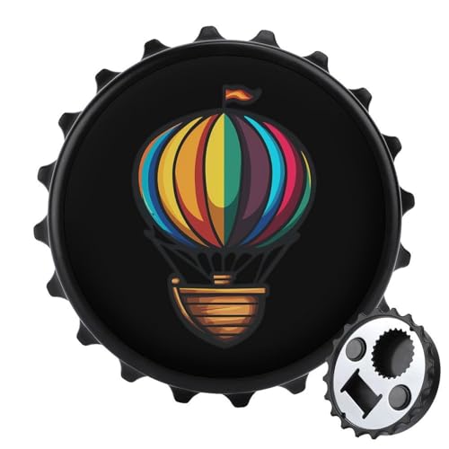 Kühlschrankmagnete mit Heißluftballons, rund, magnetisch, lustiger Flaschenöffner für Zuhause, Küche, Büro, Schwarz Kühlschrankmagnete mit Heißluftballons, rund, magnetisch, lustiger Flaschenöffner für Zuhause, Küche, Büro, Schwarz von Anceky