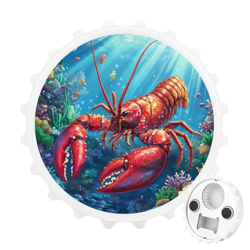 Kühlschrankmagnete mit Hummer-Aufdruck, rund, magnetisch, lustiger Flaschenöffner für Zuhause, Küche, Büro, Weiß Kühlschrankmagnete mit Hummer-Aufdruck, rund, magnetisch, lustiger Flaschenöffner für Zuhause, Küche, Büro, Weiß von Anceky