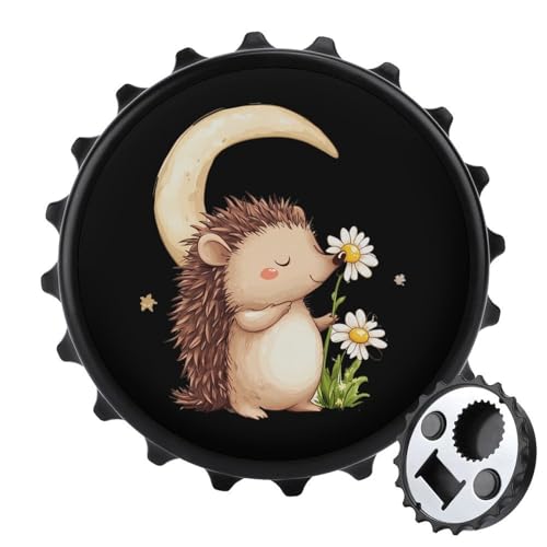 Kühlschrankmagnete mit Igel-Motiv, rund, magnetisch, lustiger Flaschenöffner für Zuhause, Küche, Büro, Schwarz Kühlschrankmagnete mit Igel-Motiv, rund, magnetisch, lustiger Flaschenöffner für Zuhause, Küche, Büro, Schwarz von Anceky