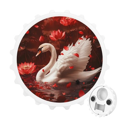Kühlschrankmagnete mit Lotus-Seeschwalben-Motiv, rund, magnetisch, lustiger Flaschenöffner für Zuhause, Küche, Büro, Weiß Kühlschrankmagnete mit Lotus-Seeschwalben-Motiv, rund, magnetisch, lustiger Flaschenöffner für Zuhause, Küche, Büro, Weiß von Anceky