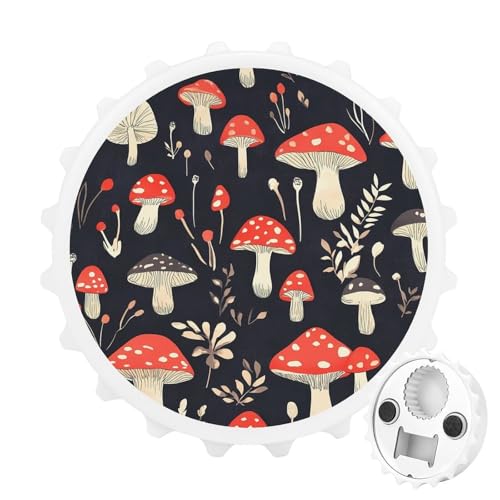 Kühlschrankmagnete mit Pilzmotiv, rund, magnetisch, lustiger Flaschenöffner für Zuhause, Küche, Büro, Weiß Kühlschrankmagnete mit Pilzmotiv, rund, magnetisch, lustiger Flaschenöffner für Zuhause, Küche, Büro, Weiß von Anceky