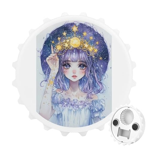 Kühlschrankmagnete mit Sternzeichen-Pin-Up-Girl-Malerei, rund, magnetisch, lustiger Flaschenöffner für Zuhause, Küche, Büro, Weiß Kühlschrankmagnete mit Sternzeichen-Pin-Up-Girl-Malerei, rund, magnetisch, lustiger Flaschenöffner für Zuhause, Küche, Büro, Weiß von Anceky
