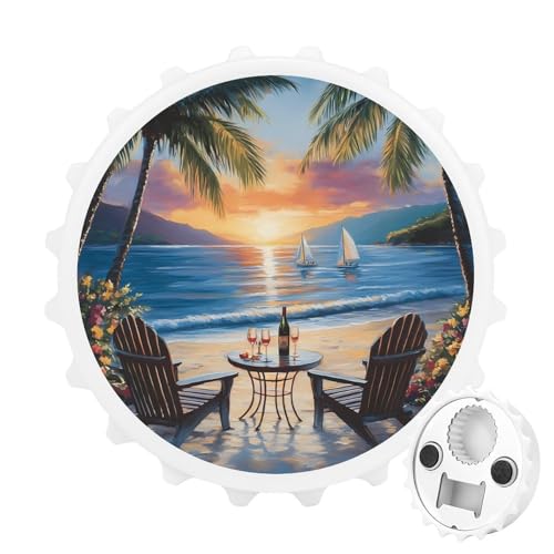 Kühlschrankmagnete mit Strandkorb-Motiv, rund, magnetisch, lustiger Flaschenöffner für Zuhause, Küche, Büro, Weiß Kühlschrankmagnete mit Strandkorb-Motiv, rund, magnetisch, lustiger Flaschenöffner für Zuhause, Küche, Büro, Weiß von Anceky