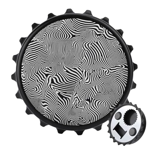 Kühlschrankmagnete mit Tier-Zebra-Print, rund, magnetisch, lustiger Flaschenöffner für Zuhause, Küche, Büro, Schwarz Kühlschrankmagnete mit Tier-Zebra-Print, rund, magnetisch, lustiger Flaschenöffner für Zuhause, Küche, Büro, Schwarz von Anceky