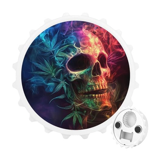Kühlschrankmagnete mit Totenkopf-Motiv, rund, magnetisch, lustiger Flaschenöffner für Zuhause, Küche, Büro, Weiß Kühlschrankmagnete mit Totenkopf-Motiv, rund, magnetisch, lustiger Flaschenöffner für Zuhause, Küche, Büro, Weiß von Anceky