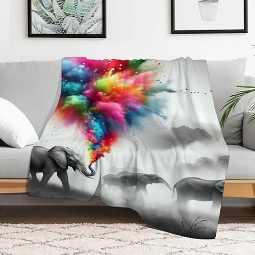 Leichte Flanelldecke mit bunten Partikeln, weiche, warme Multifunktionsdecke für Sofa, Reisen, Camping, Bett, Stuhl, 127 x 152 cm Leichte Flanelldecke mit bunten Partikeln, weiche, warme Multifunktionsdecke für Sofa, Reisen, Camping, Bett, Stuhl, 127 x 152 cm von Anceky