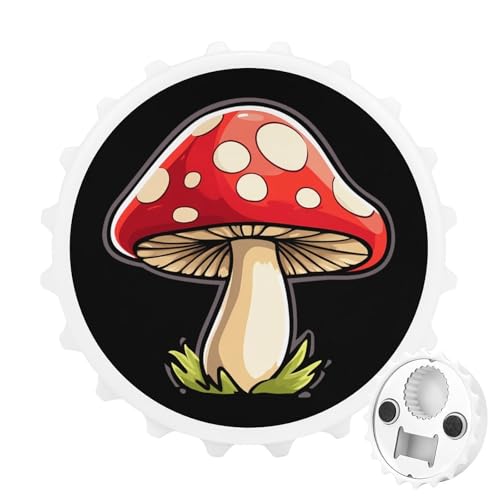 Magic Mushroom Kühlschrankmagnete, rund, magnetisch, lustiger Flaschenöffner für Zuhause, Küche, Büro, Weiß Magic Mushroom Kühlschrankmagnete, rund, magnetisch, lustiger Flaschenöffner für Zuhause, Küche, Büro, Weiß von Anceky