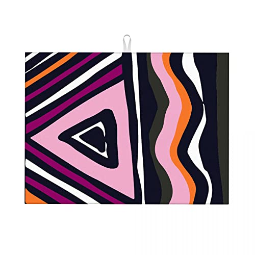 Mehrfarbige Abtropfmatten für die Küchentheke, Graffiti-Geometrie-Linie, Abtropfpad, bedrucktes Muster, klein, 40,6 x 45,7 cm Mehrfarbige Abtropfmatten für die Küchentheke, Graffiti-Geometrie-Linie, Abtropfpad, bedrucktes Muster, klein, 40,6 x 45,7 cm von Anceky