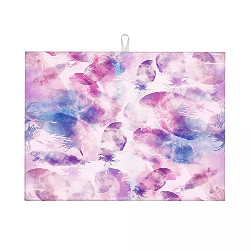 Mehrfarbige Küchen-Abtropfmatte mit Aquarell-Illustration, Blumen, handbemalt, Abtropfmatte, maschinenwaschbar, groß, 45,7 x 61 cm Mehrfarbige Küchen-Abtropfmatte mit Aquarell-Illustration, Blumen, handbemalt, Abtropfmatte, maschinenwaschbar, groß, 45,7 x 61 cm von Anceky