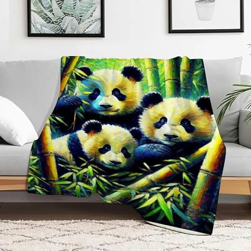 Pandas Bamboo Verspielte leichte Flanelldecke, weiches, warmes Mehrzweckgeschenk für Sofa, Reisen, Camping, Bett, Stuhl, 127 x 152 cm Pandas Bamboo Verspielte leichte Flanelldecke, weiches, warmes Mehrzweckgeschenk für Sofa, Reisen, Camping, Bett, Stuhl, 127 x 152 cm von Anceky