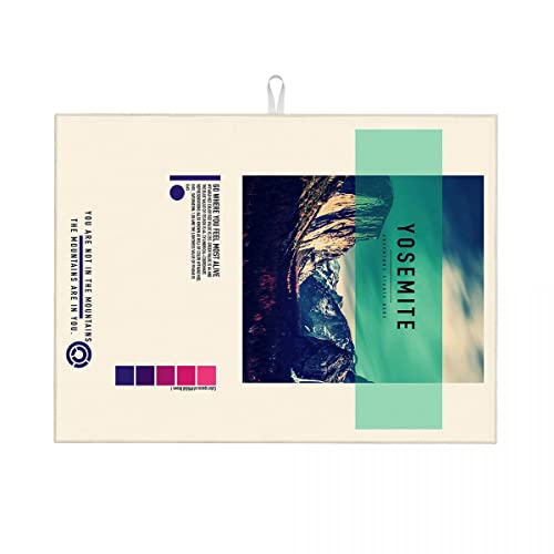Persönlichkeit Retro Tropfenfänger Illustration Poster Inspirierende Buchstaben Design Geschirrsieb Matte für Zuhause GIF Klein 16 X 18 Zoll von Anceky