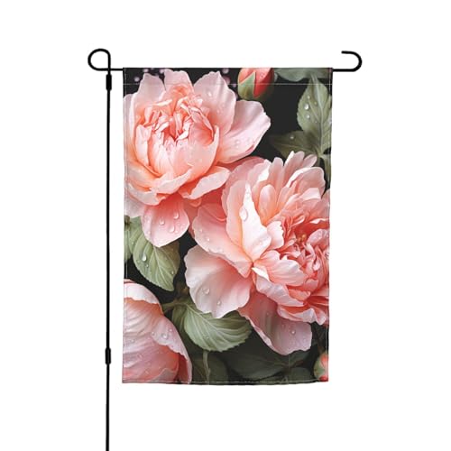 Pfingstrosenblumen-Rosenflagge, 30,5 x 45,7 cm, doppelseitige Gartenflagge für den Innenbereich, Wandkunst, zum Aufhängen, Poster, großes Banner, Schild, Hof, Hausflaggen für draußen Pfingstrosenblumen-Rosenflagge, 30,5 x 45,7 cm, doppelseitige Gartenflagge für den Innenbereich, Wandkunst, zum Aufhängen, Poster, großes Banner, Schild, Hof, Hausflaggen für draußen von Anceky