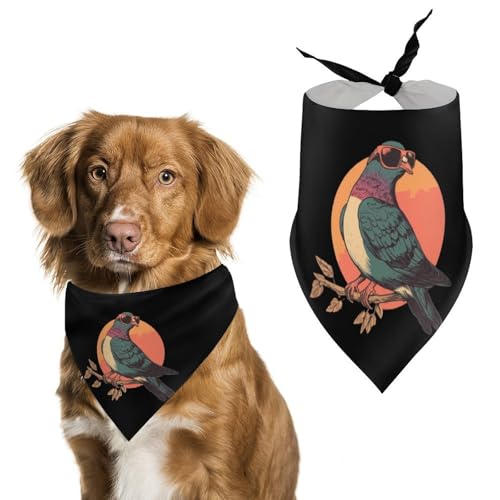 Pigeon Hunde-Bandana, verstellbar, dreieckig, für kleine und mittelgroße Hunde und Katzen Pigeon Hunde-Bandana, verstellbar, dreieckig, für kleine und mittelgroße Hunde und Katzen von Anceky