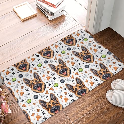 Playfulan Badezimmerteppich mit Schäferhund-Aufdruck, rutschfest, waschbar, 40,6 x 61 cm, Badematte, Badvorleger für Badezimmerdekor, weiche Boden-Fußmatte, Küchenteppich, waschbarer Teppich für die B Playfulan Badezimmerteppich mit Schäferhund-Aufdruck, rutschfest, waschbar, 40,6 x 61 cm, Badematte, Badvorleger für Badezimmerdekor, weiche Boden-Fußmatte, Küchenteppich, waschbarer Teppich für die B von Anceky