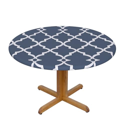 Runde, geometrische, abstrakte Tischdecke mit elastischem Rand, Dehnbare Tischdecke für 45-50 Zoll große Tische, wasserdichter Schutz für Essenspartys im Innen- und Außenbereich Runde, geometrische, abstrakte Tischdecke mit elastischem Rand, Dehnbare Tischdecke für 45-50 Zoll große Tische, wasserdichter Schutz für Essenspartys im Innen- und Außenbereich von Anceky