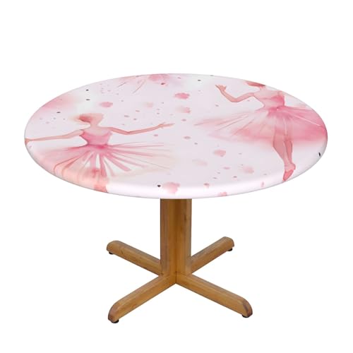 Runde Tischdecke mit Balletttänzerin und elastischem Rand, Dehnbare Ballerina-Tischdecke für 45-50 Zoll große Tische, wasserdichter Schutz für Essenspartys im Innen- und Außenbereich Runde Tischdecke mit Balletttänzerin und elastischem Rand, Dehnbare Ballerina-Tischdecke für 45-50 Zoll große Tische, wasserdichter Schutz für Essenspartys im Innen- und Außenbereich von Anceky