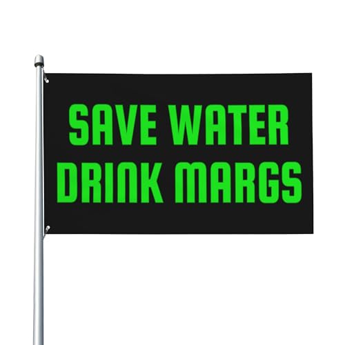 Save Water, Drink Margs Flagge – Margarita-Themen-Gartenflagge 3x5 von Anceky