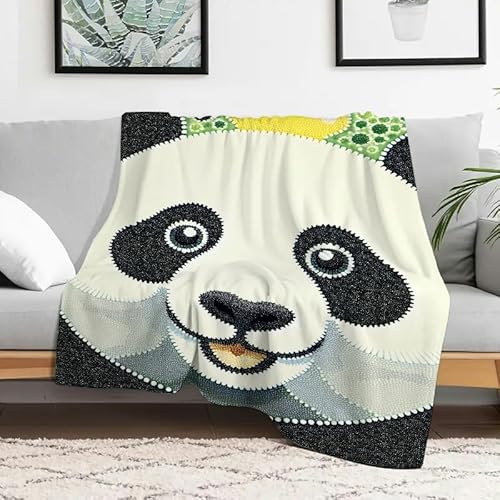Süße Flanelldecke mit Panda-Krone, weich, warm, leicht, dekorative Decke für Sofa, Reisen, Camping, Bett, Mehrzweckgeschenk, 101,6 x 127 cm Süße Flanelldecke mit Panda-Krone, weich, warm, leicht, dekorative Decke für Sofa, Reisen, Camping, Bett, Mehrzweckgeschenk, 101,6 x 127 cm von Anceky