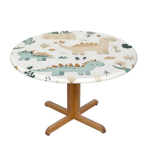 Tischdecke mit Dinosaurier-Tiermotiv und elastischem Rand, Dehnbare Kaktus-Tischdecke für 40-44 Zoll große Tische, wasserdichter Schutz für Essenspartys im Innen- und Außenbere Tischdecke mit Dinosaurier-Tiermotiv und elastischem Rand, Dehnbare Kaktus-Tischdecke für 40-44 Zoll große Tische, wasserdichter Schutz für Essenspartys im Innen- und Außenbere von Anceky