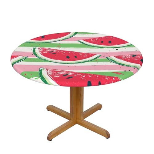 Tischdecke mit Wassermelonenstreifen und elastischem Rand, farbenfrohe, Dehnbare Tischdecke für 45-50 Zoll große Tische, wasserdichter Schutz für Essenspartys im Innen- und Auß Tischdecke mit Wassermelonenstreifen und elastischem Rand, farbenfrohe, Dehnbare Tischdecke für 45-50 Zoll große Tische, wasserdichter Schutz für Essenspartys im Innen- und Auß von Anceky