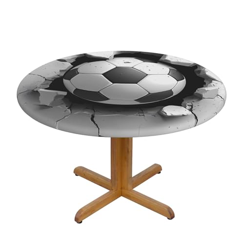 Tischdecke mit elastischem Rand und Fußballmotiv, Dehnbare Tischdecke mit Sportball für 40-44 Zoll große Tische, wasserdichter Schutz für Essenspartys im Innen- und Außenbereic Tischdecke mit elastischem Rand und Fußballmotiv, Dehnbare Tischdecke mit Sportball für 40-44 Zoll große Tische, wasserdichter Schutz für Essenspartys im Innen- und Außenbereic von Anceky