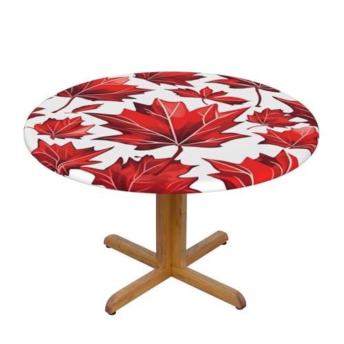 Tischdecke mit rotem Herbstahornblatt und elastischem Rand, Dehnbare Tischdecke mit Herbstblättern für 40-44 Zoll große Tische, wasserdichter Schutz für Essenspartys im Innen- Tischdecke mit rotem Herbstahornblatt und elastischem Rand, Dehnbare Tischdecke mit Herbstblättern für 40-44 Zoll große Tische, wasserdichter Schutz für Essenspartys im Innen- von Anceky