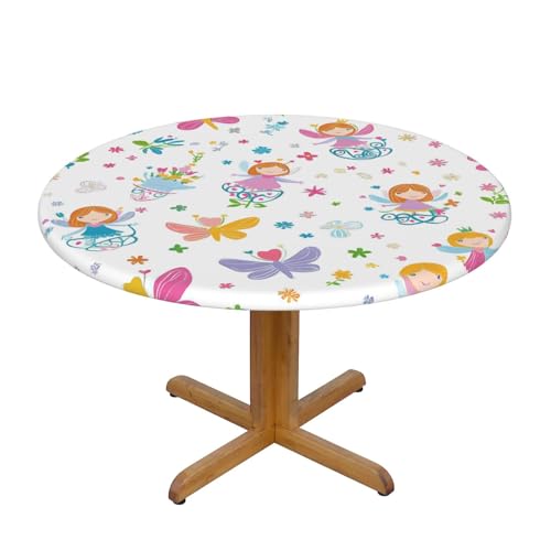Tischdecke mit süßem Feenmotiv und elastischem Rand, Dehnbare Tischdecke mit Cartoon-Libelle für 45-50 Zoll große Tische, wasserdichter Schutz für Essenspartys im Innen- und Au Tischdecke mit süßem Feenmotiv und elastischem Rand, Dehnbare Tischdecke mit Cartoon-Libelle für 45-50 Zoll große Tische, wasserdichter Schutz für Essenspartys im Innen- und Au von Anceky