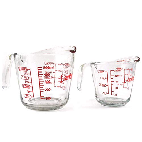 Anchor Hocking 2-teiliges Messbecher-Set aus Glas, 473 ml und 227 ml. von Anchor Hocking