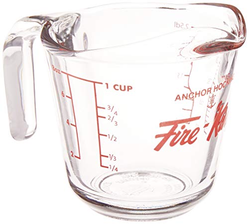 Anchor Hocking Fire-King Messbecher, Glas, farblos, 1-Cup von Anchor Hocking