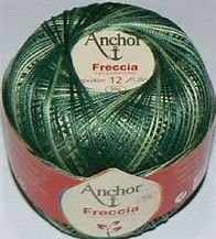 50g Anchor Freccia - Farbe: 9432 - Verlauf Tannen/Grün - Stärke 12 von Anchor