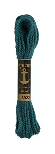 Anchor 4238000-08922 Stickgarne, 100% Wolle, petrol, 10m, 7 Gramm von Anchor