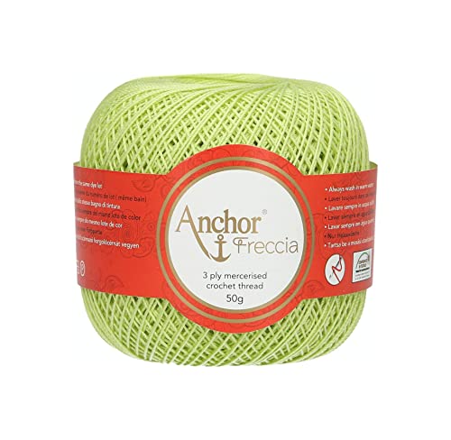 Anchor Freccia Stärke 12 4771012-00253 grün Häkelgarn, 100 % Baumwolle von Anchor
