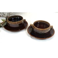 2 Suppentassen Mit Unterteller - Keramik Servieren, Essen, Gedeckter Tisch 80Er Jahre 2 Suppentassen Mit Unterteller - Keramik Servieren, Essen, Gedeckter Tisch 80Er Jahre von AnciennesValeurs