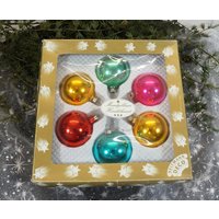 Alte Christbaumkugeln, Weihnachtskugeln - 6 Stück Weihnachtsschmuck, Baumschmuck Nostalgie, Glas von AnciennesValeurs