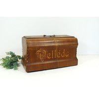 Alte Velléda Nähmaschinen-Abdeckung, Deckel, Haube Aus Holz - Aufbewahrung Deko Alte Velléda Nähmaschinen-Abdeckung, Deckel, Haube Aus Holz - Aufbewahrung Deko von AnciennesValeurs