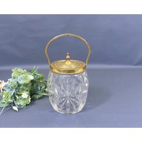 Antike Jugendstil Bonboniere, Konfektdose, Deckeldose, Glasdose Mit Deckel - Messinggriff Antike Jugendstil Bonboniere, Konfektdose, Deckeldose, Glasdose Mit Deckel - Messinggriff von AnciennesValeurs