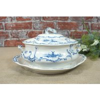 Antike Ridgways England Sauciere, Sossen-Schale - Royal Semi Porcellain Servieren, Essen, Gedeckter Tisch von AnciennesValeurs