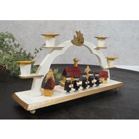 Erzgebirge Weihnachtsleuchter, Lichterbogen - Holz Weihnachts-Deko, Weihnachtsbeleuchtung von AnciennesValeurs