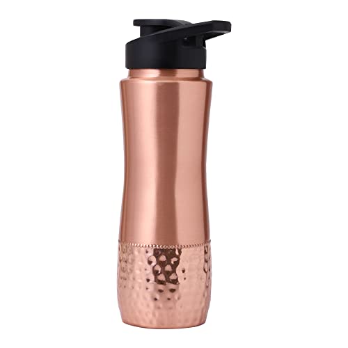 Ancient Impex Wasserflasche aus reinem Kupfer mit Trinkbecher. von ANCIENTIMPEX