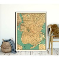 Alte Karte Von Brooklyn, Landkarte Aus Dem Jahr 1924, Kleindruck Zur Dekoration Alte Karte Von Brooklyn, Landkarte Aus Dem Jahr 1924, Kleindruck Zur Dekoration von AncientShades