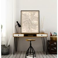 Alte Karte Von Nashville in Sepia-Tönen - Gedruckt Auf Papier Oder Leinwand von AncientShades