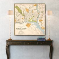 Washington Karte - Dc Große Wandkarte Von Distrikt Columbia von AncientShades