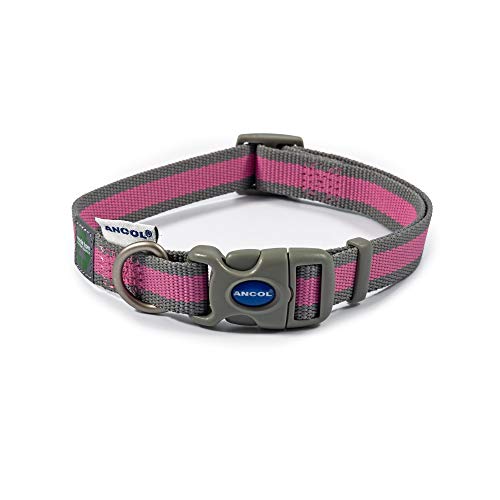 Ancol Hundehalsband, Pink / Grau Größe 5-9 (Halsumfang 45-70 cm) von Ancol