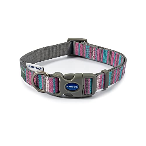 Ancol Pink Candy Streifen aus Halsband, Größe 38-42 (Hundehalsumfang 45-70 cm) von Ancol