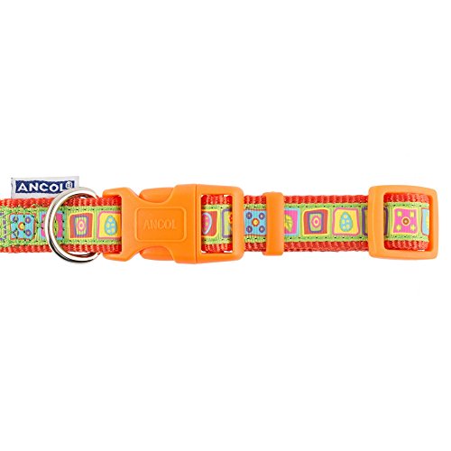 Ancol Indulgence orange Squares verstellbares Halsband, 45–70 cm Länge von Ancol