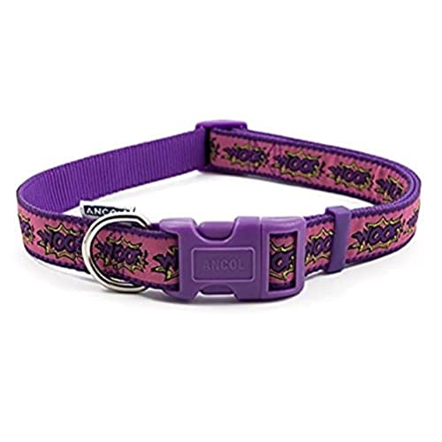 Ancol Pink Woof Hunde-Halsband, 45–70 cm, Pink von Ancol