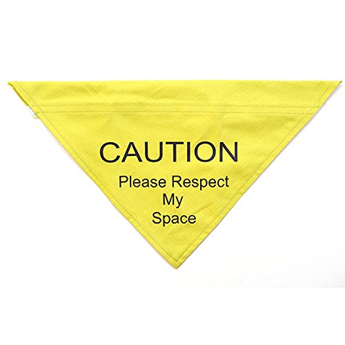 Ancol Respect My Space Achtung Bandana für Hunde, Medium/Large, gelb von Ancol